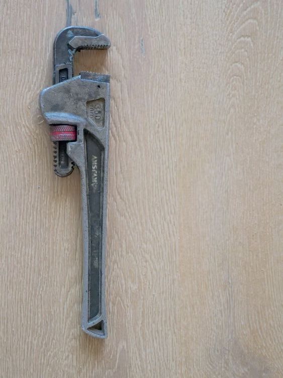 Heavy-duty pipe wrench, a plumber's everyday tool